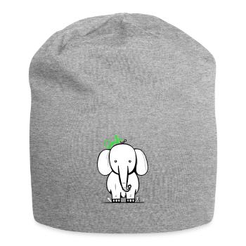 Elephant smile - Jersey-Beanie - Grau meliert - Vorne