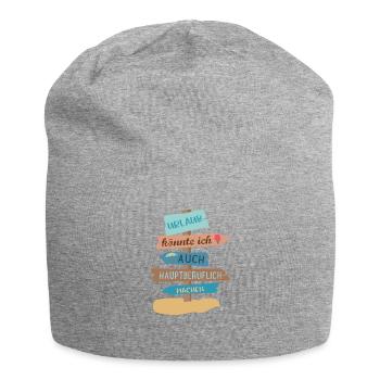Urlaub - Jersey-Beanie - Grau meliert - Vorne