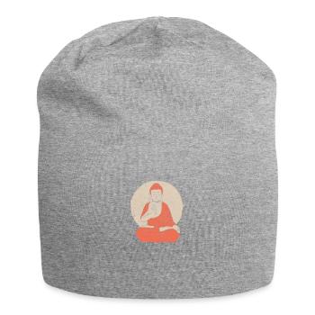 Buddha Monk Namaste Buddhism I Gift - Jersey Beanie - heather grey - Front