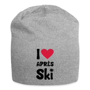 T-Shirt "I love apres ski" - Jersey-Beanie - Grau meliert - Vorne