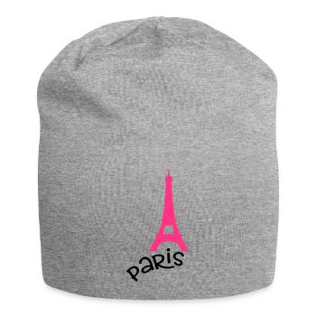 Paris - Jersey-Beanie - Grau meliert - Vorne