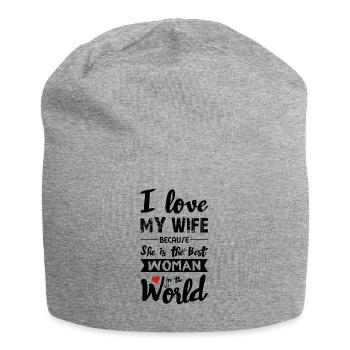 I Love my Wife - Best Woman - Bonnet en jersey - gris chiné - Devant