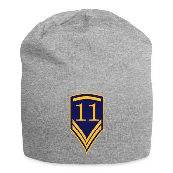 Cadeau pour le 11e anniversaire - 11 ans - Bonnet en jersey - gris chiné - Devant