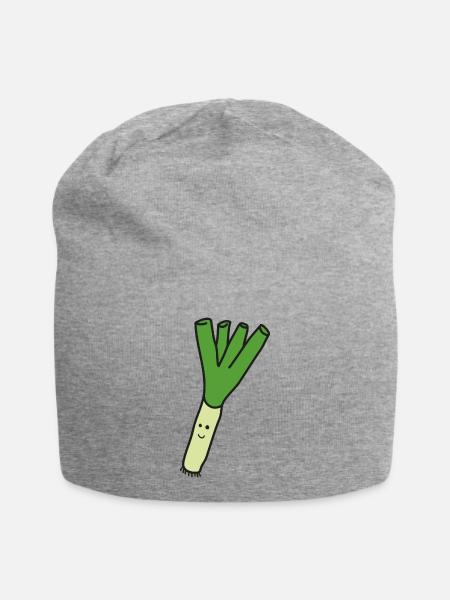 Lauch - Jersey-Beanie - Grau meliert