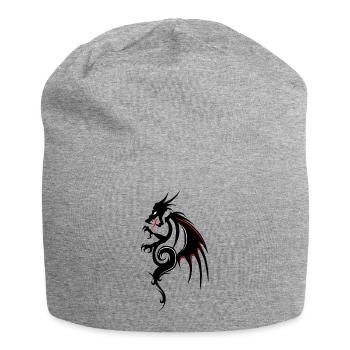 Drachen Tribal Tattoo Form 2004 Uuu w - Jersey-Beanie - Grau meliert - Vorne