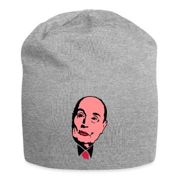 francois mitterrand president leader - Bonnet en jersey - gris chiné - Devant
