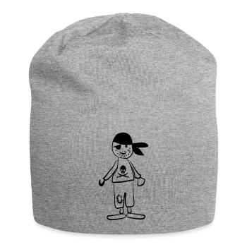 Pirat - Jersey-Beanie - Grau meliert - Vorne