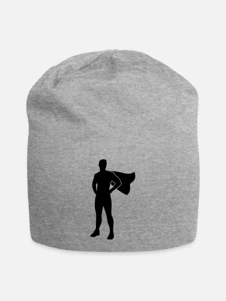 Superhero - Jersey-Beanie - Grau meliert