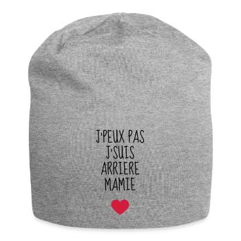 Arrière Mamie / Mamy / Grand Mère / Famille - Bonnet en jersey - gris chiné - Devant