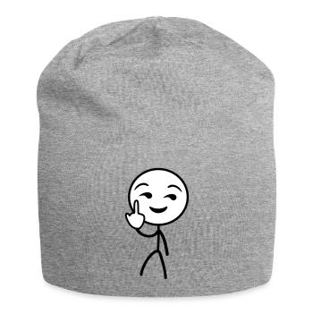 Fuck you stickman - Bonnet en jersey - gris chiné - Devant