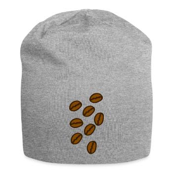 coffee bean - Jersey Beanie - heather grey - Front