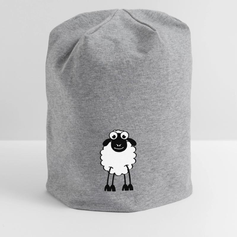 Schafe, weiße oder schwarze Schafe. Träumen oder schlafen Jersey-Beanie