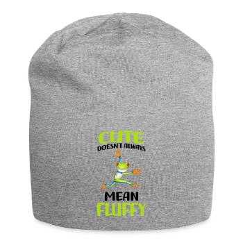 Frosch - Jersey-Beanie - Grau meliert - Vorne
