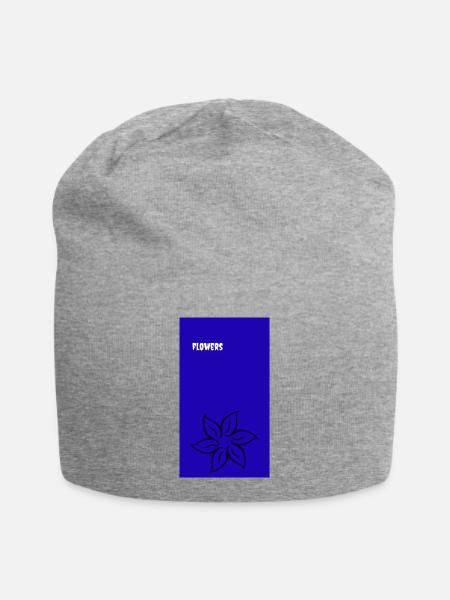 flowers - Jersey-Beanie - Grau meliert