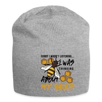 Honey Beekeeping Nature Hobby Bee Keeper - Jersey Beanie - heather grey - Front
