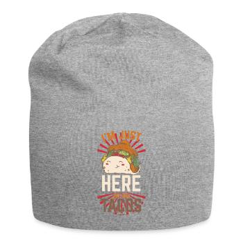 Je suis juste ici pour les tacos - Bonnet en jersey - gris chiné - Devant