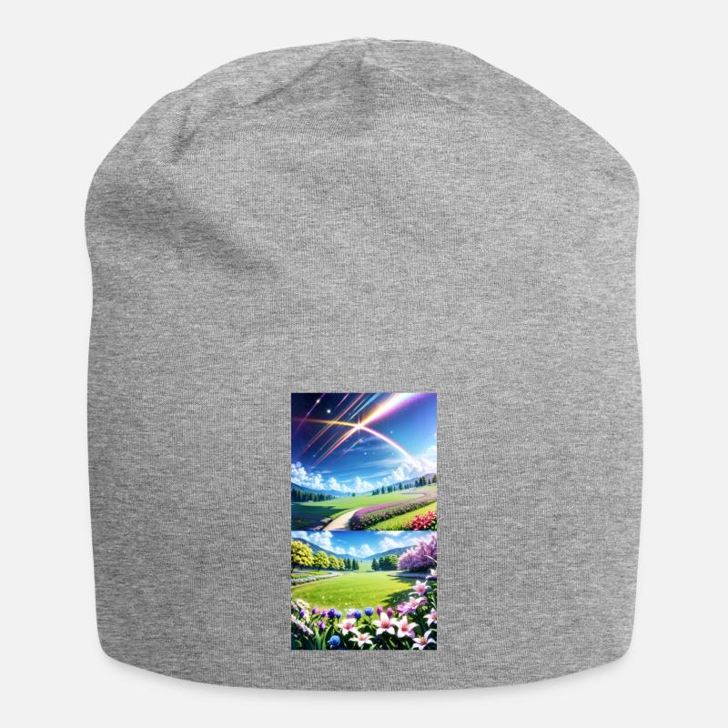 Landscape with 4 Areas, Generative AI - Jersey Beanie - heather grey