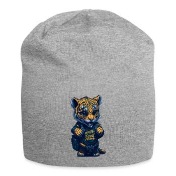 1.Klasse, Schulanfänger, Erstklässler - Jersey-Beanie - Grau meliert - Vorne