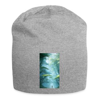 Mystische Waldeuphorie - Jersey-Beanie - Grau meliert - Vorne