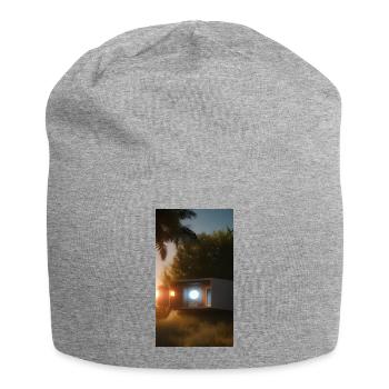 Hidden Home in the Woods - Jersey Beanie - heather grey - Front