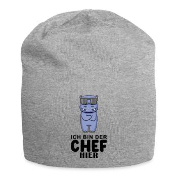 Chef Spruch lustig - Ich bin der Chef hier - Chef - Jersey-Beanie - Grau meliert - Vorne