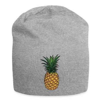 Ananas - Jersey-Beanie - Grau meliert - Vorne