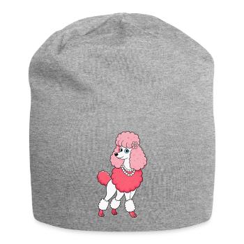 Caniche élégant se pavanant : Art numérique - Bonnet en jersey - gris chiné - Devant