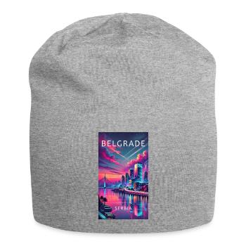 Conception de la ville de Belgrade en Serbie - Bonnet en jersey - gris chiné - Devant