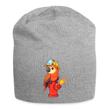 Fröhlicher Bauheld mit Edelsteinschatz - Jersey-Beanie - Grau meliert - Vorne