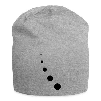 Punkte Dekor Bogen - Jersey-Beanie - Grau meliert - Vorne