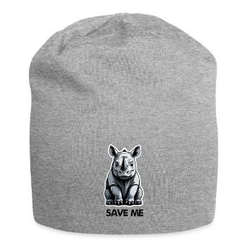 Enregistrer les rihnos - Bonnet en jersey - gris chiné - Devant