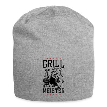 Grillmeister Grillen Schwein - Jersey-Beanie - Grau meliert - Vorne