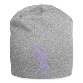 Minimalist Zebra Tennis Player Backhand - Jersey Beanie - heather grey - Front