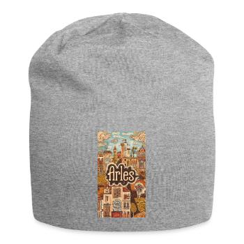 Arles Stadtbild Traumlandschaft - Jersey-Beanie - Grau meliert - Vorne