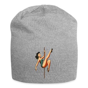 Pole Dance Pole Dancer Black-haired Retro 50s - Jersey Beanie - heather grey - Front