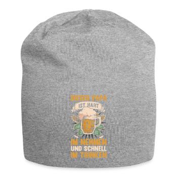 Bière, fête des pères, papa, papa - Bonnet en jersey - gris chiné - Devant