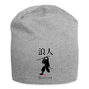 Ronin Samurai Motif - Jersey Beanie - heather grey - Front
