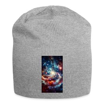 Cosmic Spiral: Star Nebula - Jersey Beanie - heather grey - Front