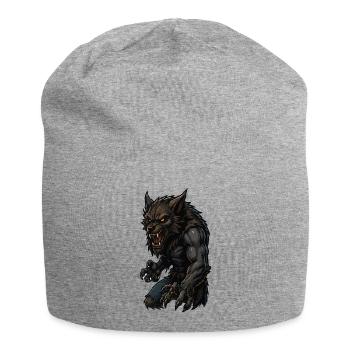 Dunkler Werwolf-Krieger - Jersey-Beanie - Grau meliert - Vorne