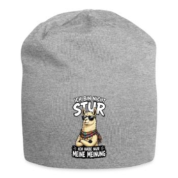 Nicht Stur Lama Meinung Shirt - Jersey-Beanie - Grau meliert - Vorne