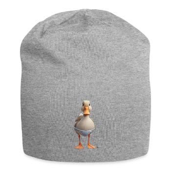 Striped Swim Duck - Jersey Beanie - heather grey - Front