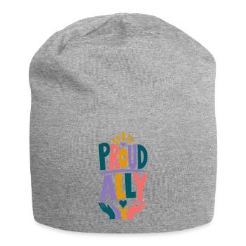 Proud Ally LGBTQ Regenbogen Pride Fan CSD Outfit - Jersey-Beanie - Grau meliert - Vorne