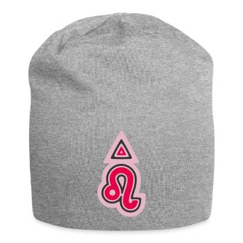 Zodiac Tribal Leo and Fire - Jersey Beanie - heather grey - Front