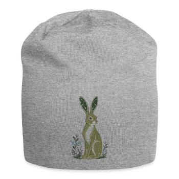 Celestial Hare Constellation Ears - Jersey Beanie - heather grey - Front