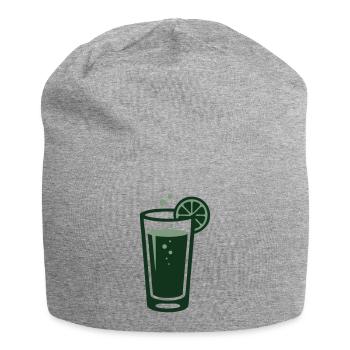 Ingwer Limonade Cocktail Glas Logo - Jersey-Beanie - Grau meliert - Vorne