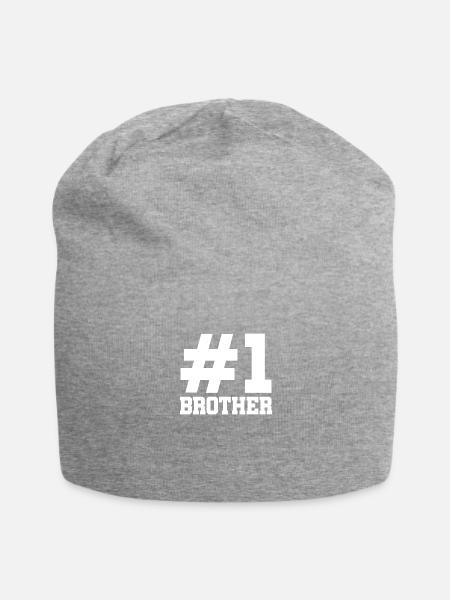 Bruderherz Bester Bruder der Welt Geschenkidee - Jersey-Beanie - Grau meliert