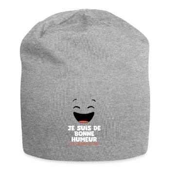 je suis de bonne humeur faites pas chier - Bonnet en jersey - gris chiné - Devant