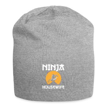 Cool Housewife Design Quote Ninja Housewife - Jersey Beanie - heather grey - Front