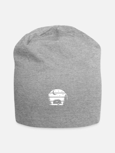Wohnwagen Camper Camping Lustiges Geschenk - Jersey-Beanie - Grau meliert