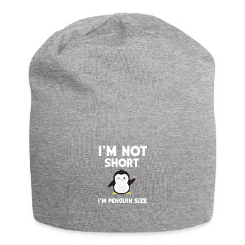Je ne suis pas petit, je suis la taille des pingouins - Bonnet en jersey - gris chiné - Devant